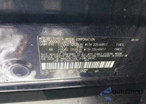 2021 Toyota Rav4 Xle from USA, damaged, VIN JTMP1RFVXMD069375